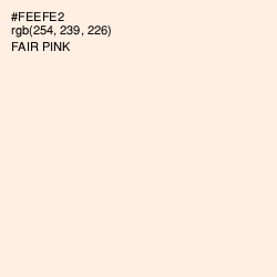 #FEEFE2 - Fair Pink Color Image